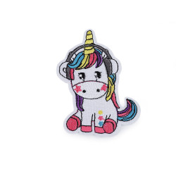Aplicație termoadezivă unicorn - Alb (1 Bucată)
