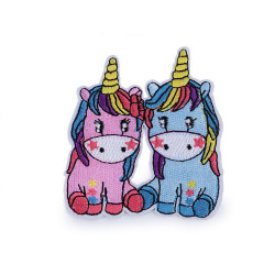 Aplicație termoadezivă unicorn - Roz baby (1 Bucată)