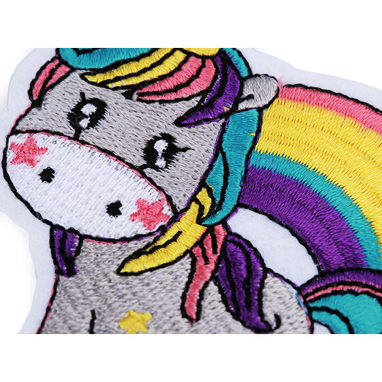 Aplicație termoadezivă unicorn - Alb (1 Bucată) Aplicație termoadezivă unicorn - Alb (1 Bucată)