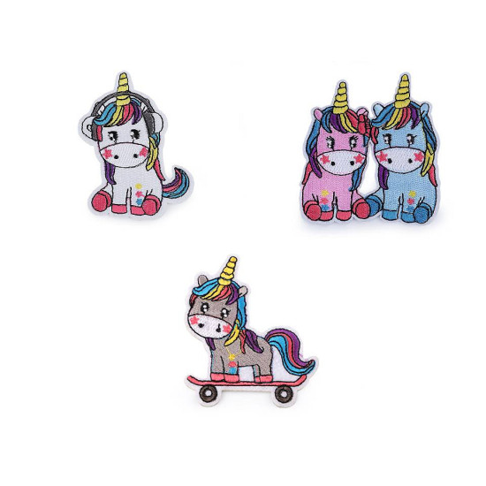 Aplicație termoadezivă unicorn - Alb (1 Bucată) Aplicație termoadezivă unicorn - Alb (1 Bucată)