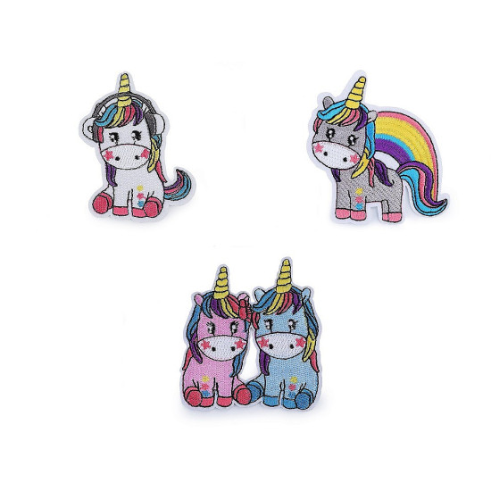 Aplicație termoadezivă unicorn - Alb (1 Bucată) Aplicație termoadezivă unicorn - Alb (1 Bucată)