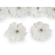 Flori textile cu mărgele, ø5 cm - Albastru deschis (10 Bucăți) Flori textile cu mărgele, ø5 cm - Albastru deschis (10 Bucăți)