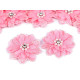 Flori textile cu mărgele, ø5 cm - Albastru deschis (10 Bucăți) Flori textile cu mărgele, ø5 cm - Albastru deschis (10 Bucăți)