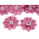 Flori textile cu mărgele, ø5 cm - Albastru deschis (10 Bucăți) Flori textile cu mărgele, ø5 cm - Albastru deschis (10 Bucăți)