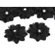 Flori textile cu mărgele, ø5 cm - Albastru deschis (10 Bucăți) Flori textile cu mărgele, ø5 cm - Albastru deschis (10 Bucăți)