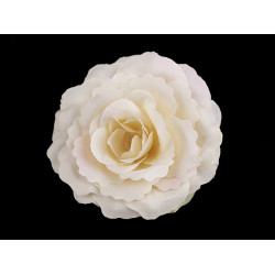Trandafiri artificiali, ø8 cm - Crem deschis (10 Bucăți)