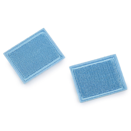 Aplicație / petic termoadeziv 3x4 cm - Albastru deschis (100 Bucăți) Aplicație / petic termoadeziv 3x4 cm - Albastru deschis (100 Bucăți)