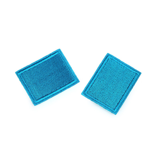 Aplicație / petic termoadeziv 3x4 cm - Albastru deschis (100 Bucăți) Aplicație / petic termoadeziv 3x4 cm - Albastru deschis (100 Bucăți)