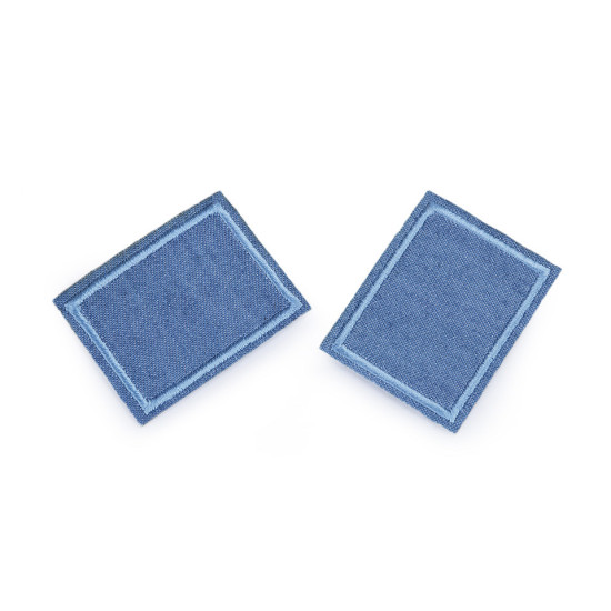 Aplicație / petic termoadeziv 3x4 cm - Albastru deschis (100 Bucăți) Aplicație / petic termoadeziv 3x4 cm - Albastru deschis (100 Bucăți)