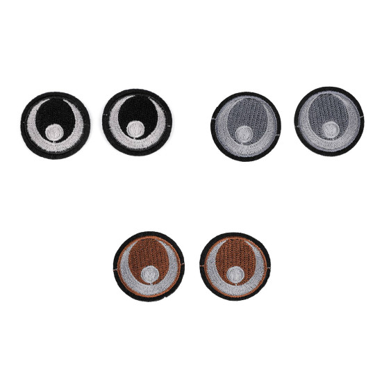 Aplicație termoadezivă ochi, ø38 mm - Negru (40 Bucăți) Aplicație termoadezivă ochi, ø38 mm - Negru (40 Bucăți)