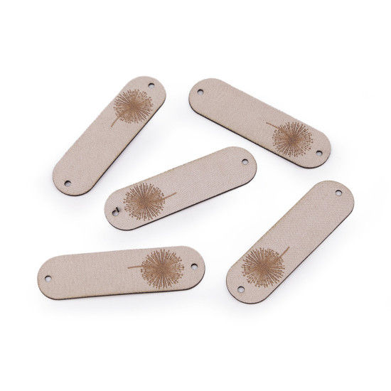 Aplicatie / eticheta din piele ecologica - papadie - Taupe (5 Bucăți) Aplicatie / eticheta din piele ecologica - papadie - Taupe (5 Bucăți)