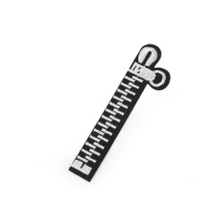 Aplicatie termoadeziva fermoar - Negru (10 Bucăți)