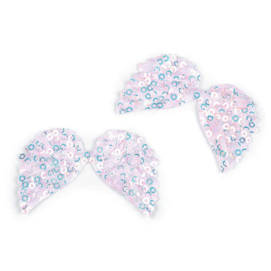 Aplicație aripi cu paiete/ semifabricat pentru confectionarea ingerilor - Roz foarte deschis (50 Bucăți) Aplicație aripi cu paiete/ semifabricat pentru confectionarea ingerilor - Roz foarte deschis (50 Bucăți)