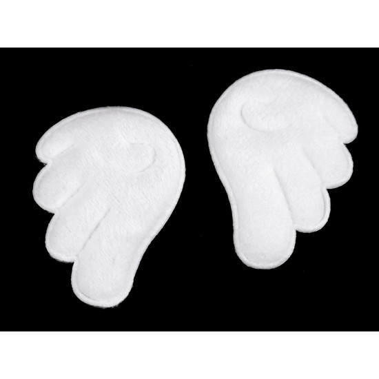 Aplicație aripi / semifabricat pentru confectionarea ingerilor - Alb (25 Perechi)