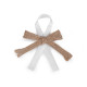 Fundițe pentru mărturii, cocarde nuntă / botez, - Ecru natural (100 Bucăți) Fundițe pentru mărturii, cocarde nuntă / botez, - Ecru natural (100 Bucăți)