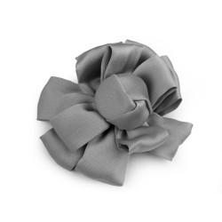 Floare din satin ø6,5 cm - Gri deschis (1 Bucată)
