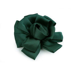 Floare din satin ø6,5 cm - Verde închis (10 Bucăți)