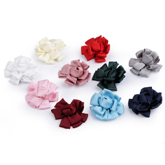 Floare din satin ø6,5 cm - Crem deschis (10 Bucăți) Floare din satin ø6,5 cm - Crem deschis (10 Bucăți)