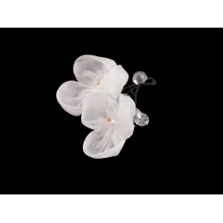 Flori textile pentru ornare - Off white (1 Bucată)