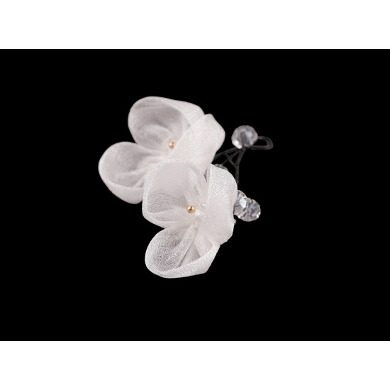 Flori textile pentru ornare - Gri deschis (1 Bucată) Flori textile pentru ornare - Gri deschis (1 Bucată)