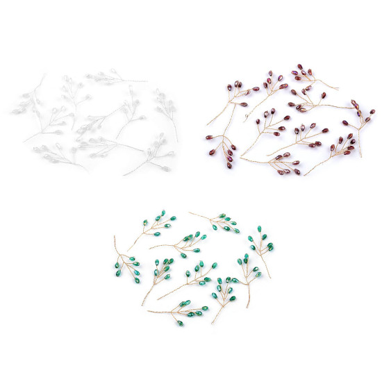 Crenguță de sârmă cu mărgele fațetate - Green turmaline (10 Bucăți) Crenguță de sârmă cu mărgele fațetate - Green turmaline (10 Bucăți)