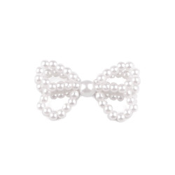 Fundita din perle pentru decorarea hainelor si accesoriilor - Alb (20 Bucăți)