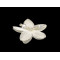 Floare cu margele pentru cusut si lipit ø4 cm - Crem deschis (10 Bucăți)