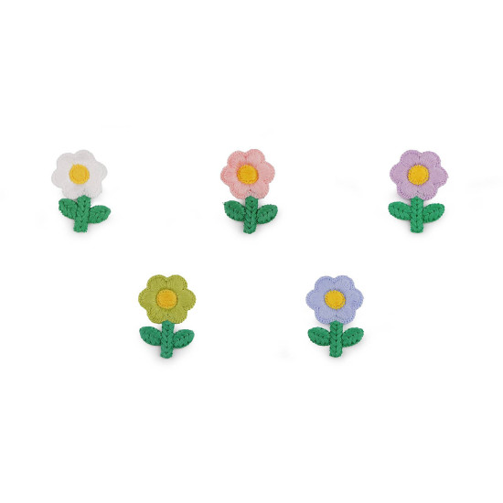 Floare brodata 3,8 x 6 cm - Verde deschis (10 Bucăți) Floare brodata 3,8 x 6 cm - Verde deschis (10 Bucăți)