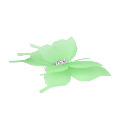 Fluture cu strasuri pentru cusut și lipit, 3d în trei straturi - Verde deschis (10 Bucăți)