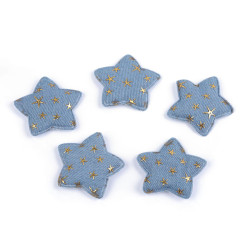 Aplicație stea 3d - Albastru deschis (200 Bucăți)