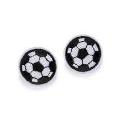 Aplicatie termoadeziva minge de fotbal - Alb (10 Bucăți)