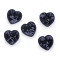 Parche termoadhesivo con lentejuelas, corazón - Azul oscuro (10 Piezas)