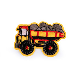 Aplicatii termoadezive tractor, macara, mașină, excavator, pompieri - Galben (10 Bucăți)
