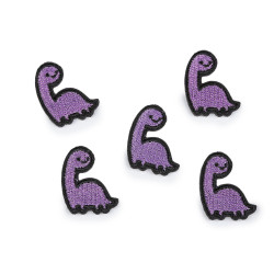 Aplicatie termoadeziva ursuleț de pluș, dinozaur, măr - Violet (10 Bucăți)