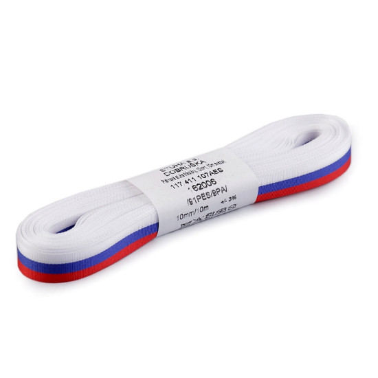 Panglică din tafta tricoloră, lățime 10 mm - Conform imaginii (10 Metri) Panglică din tafta tricoloră, lățime 10 mm - Conform imaginii (10 Metri)