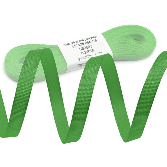 Panglică din tafta, lățime 9 mm - Verde închis (100 Metri) Panglică din tafta, lățime 9 mm - Verde închis (100 Metri)