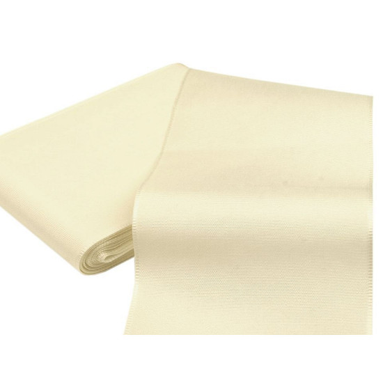 Panglică din tafta, lățime 10,8 cm - Alb (50 Metri)