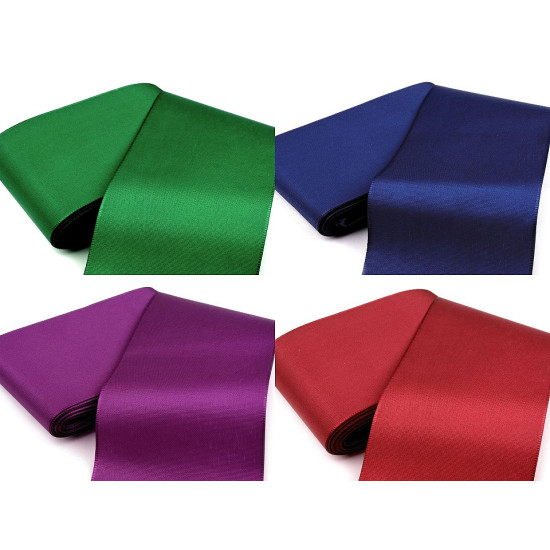 Panglică din tafta, lățime 10,8 cm - Alb (50 Metri)