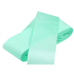 Panglică din tafta, lățime 40 mm - Verde mentă (10 Metri)