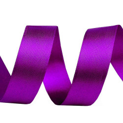 Panglică dublu satinată, lățime 24 mm - Violet (100 Metri)