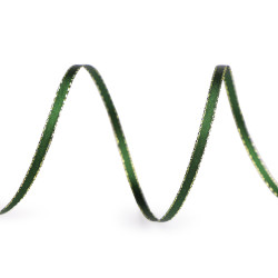 Panglică dublu satinată cu lurex, lățime 3 mm - Verde închis (100 Metri)