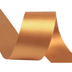 Panglică dublu satinată, lățime 40 mm - Auriu (100 Metri)