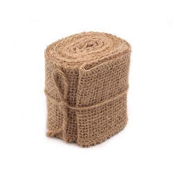Panglică din iută, lățime 60 mm - Ecru natural (1 Bucată)