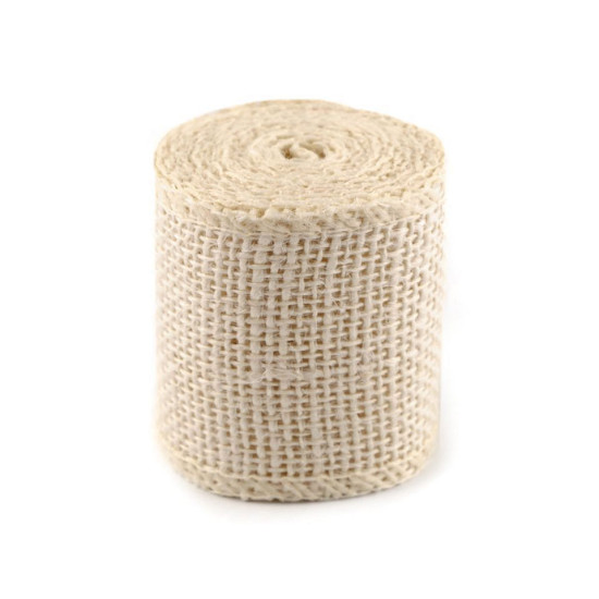 Panglică din iută, lățime 60 mm - Maro închis (4 Bucăți) Panglică din iută, lățime 60 mm - Maro închis (4 Bucăți)
