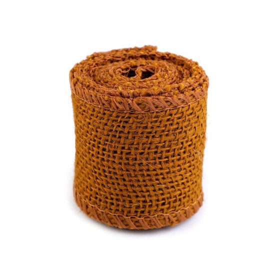 Panglică din iută, lățime 60 mm - Maro închis (4 Bucăți) Panglică din iută, lățime 60 mm - Maro închis (4 Bucăți)