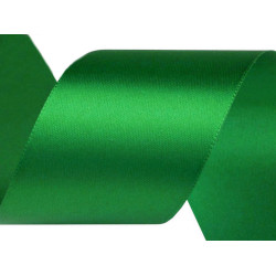 Panglică dublu satinată, lățime 50 mm - Verde (100 Metri)