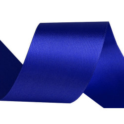 Panglică dublu satinată, lățime 50 mm - Albastru safir (100 Metri)