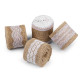 Panglică din iută cu dantelă, lățime 50 mm, 60 mm - Ecru natural (1 Bucată) Panglică din iută cu dantelă, lățime 50 mm, 60 mm - Ecru natural (1 Bucată)