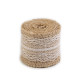 Panglică din iută cu dantelă, lățime 50 mm, 60 mm - Ecru natural (1 Bucată) Panglică din iută cu dantelă, lățime 50 mm, 60 mm - Ecru natural (1 Bucată)