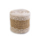 Panglică din iută cu dantelă, lățime 50 mm, 60 mm - Ecru natural (1 Bucată) Panglică din iută cu dantelă, lățime 50 mm, 60 mm - Ecru natural (1 Bucată)